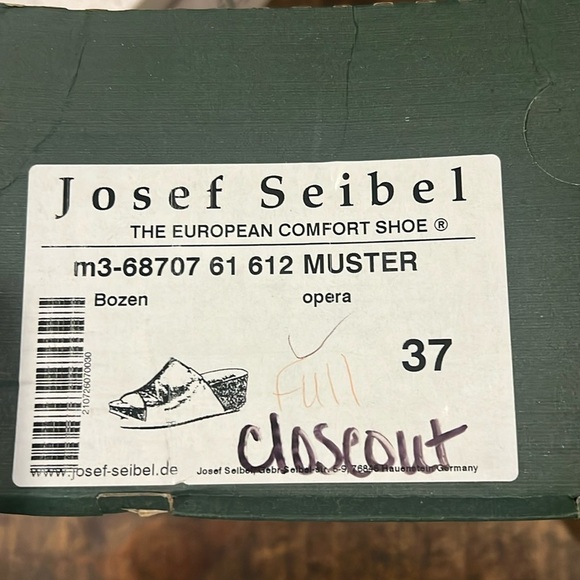 Josef Seibel Women's Red Wedge Sandals Size 37 - Picture 4 of 5